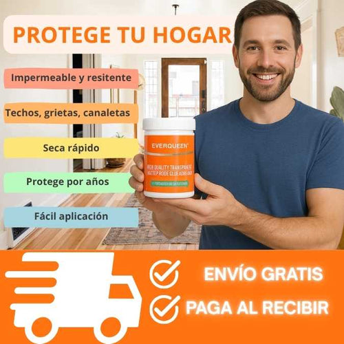 Sellador EverQueen ™ 300gr + Brocha de Regalo |  Sella Goteras y Filtraciones al Instante.