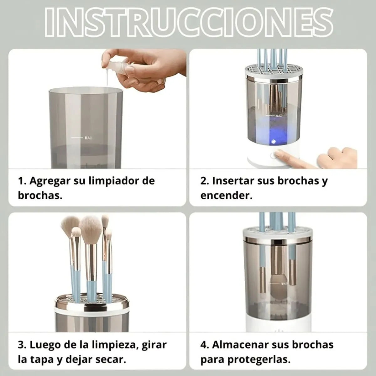 Limpiadora Brochas De Maquillajes Usb