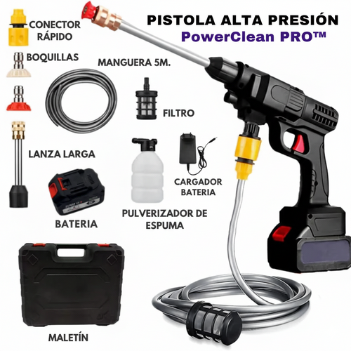 PowerClean PRO™ - Pistola de Alta Presión para Limpieza