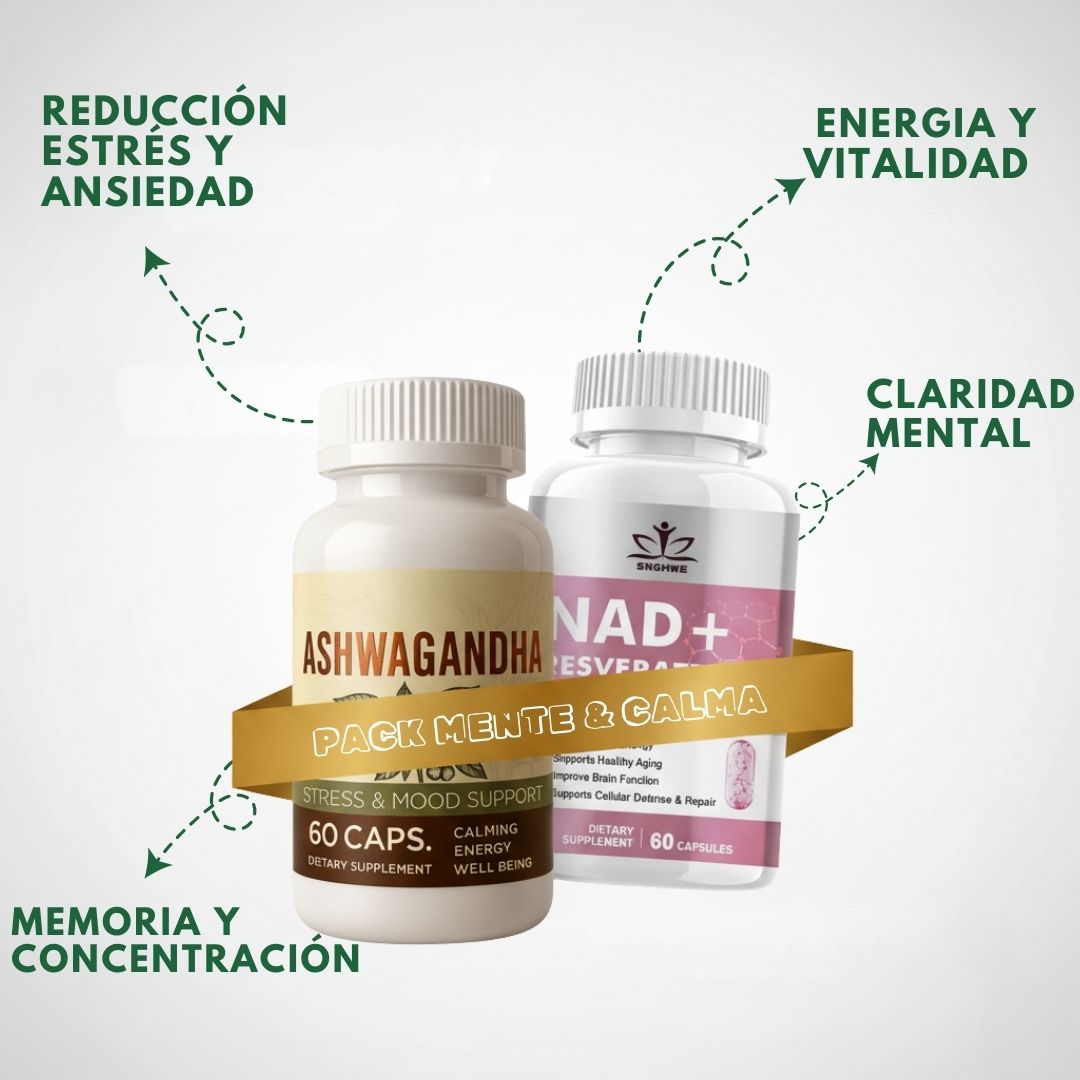 PACK Mente & Calma | Ashwagandha & NAD + Resveratrol